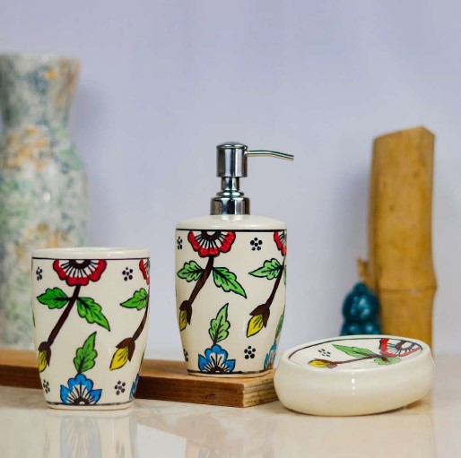 Floral Art Bathroom Set - ECB0003