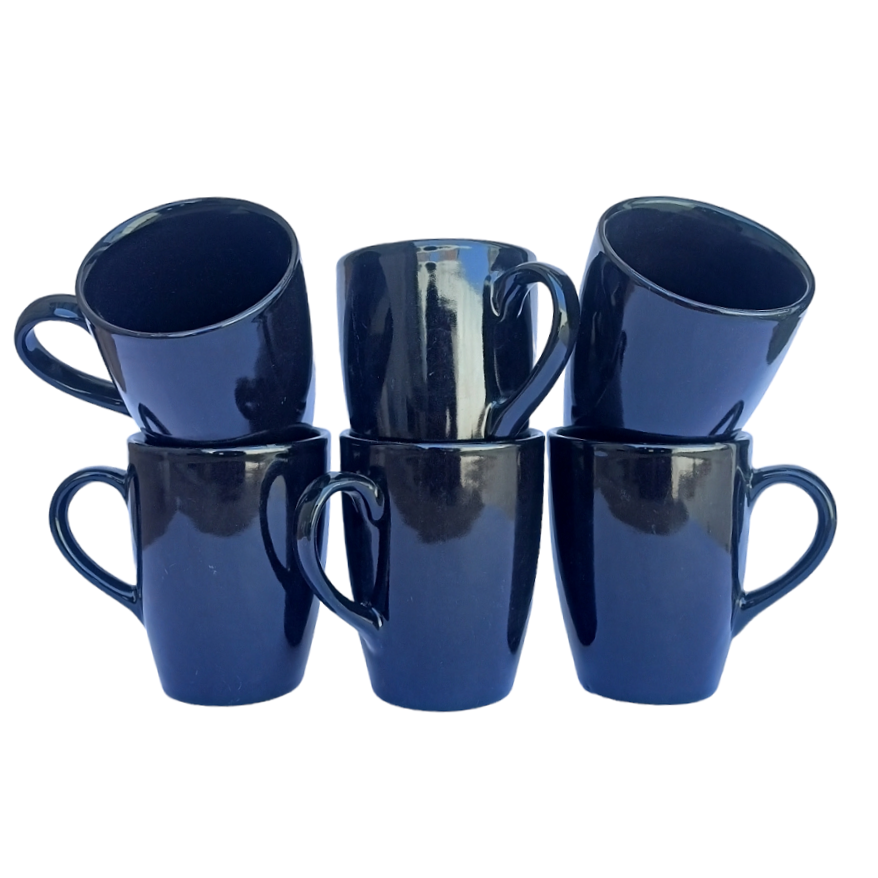 Blue Ceramic Milk Mug Set of 6 Pcs - ECC1037