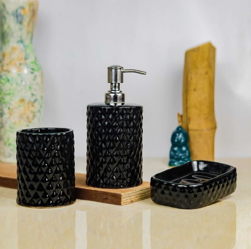 Full Black Diamond Bathroom Set - ECB0014